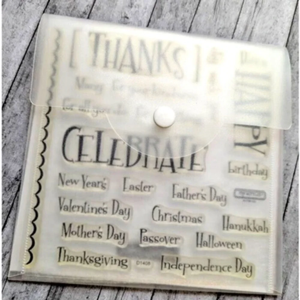 My Acrylix Close to My Heart Sentiments #D1408 Stamps Holidays Celebrate